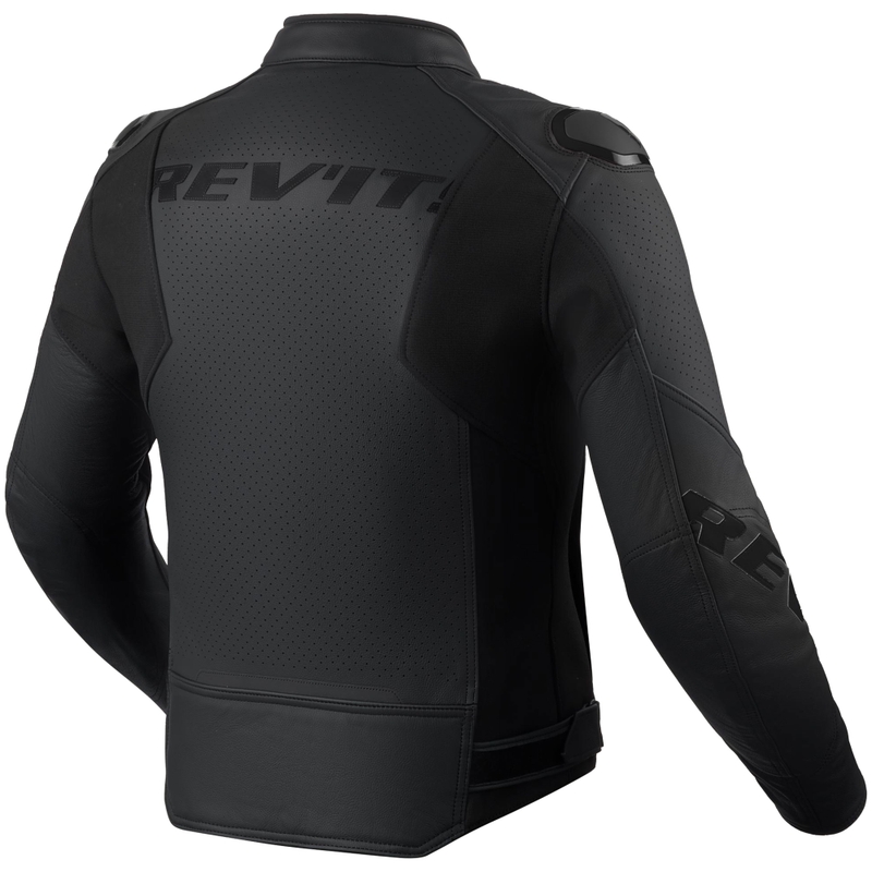 Giacca in pelle da moto Revit Quadratic nera