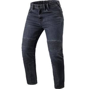 Jeans da moto Revit Moto 2 TF Extra Cropped blu scuro-nero lavato