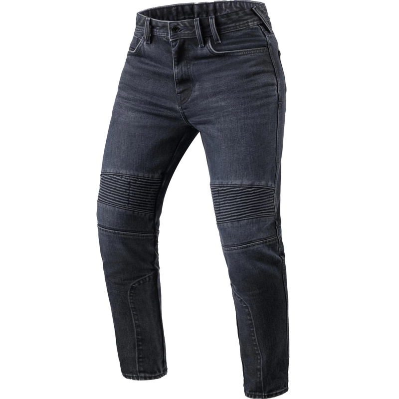 Jeans da moto Revit Moto 2 TF, blu scuro lavato-nero