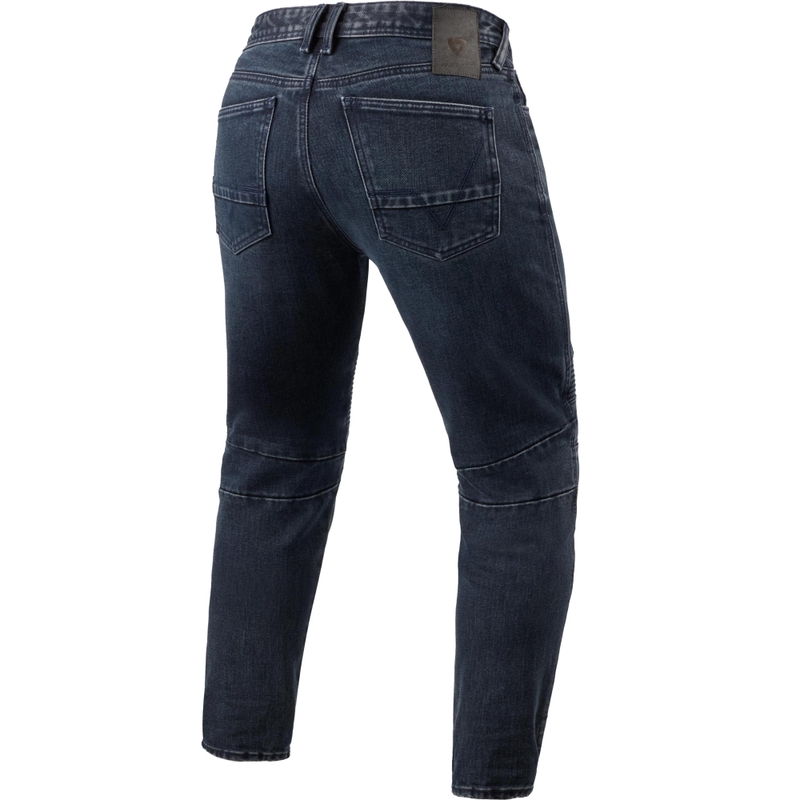 Jeans da moto Revit Moto 2 TF, blu scuro lavato-nero