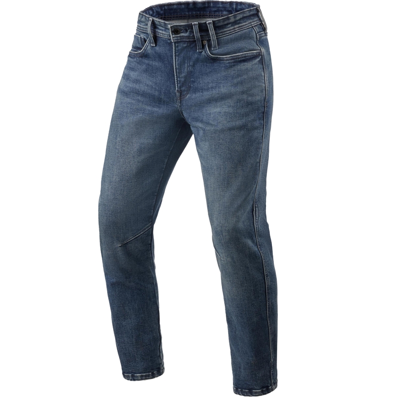 Jeans da moto Revit Detroit 3 Tapered Classic blu scuro lavato