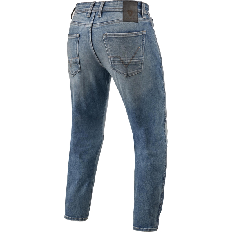 Jeans da moto Revit Detroit 3 Tapered blu medio
