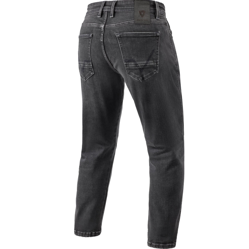 Jeans da moto Revit Detroit 3 Tapered Cropped neri scuri