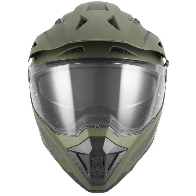 Casco da moto enduro NOX N350 verde kaki