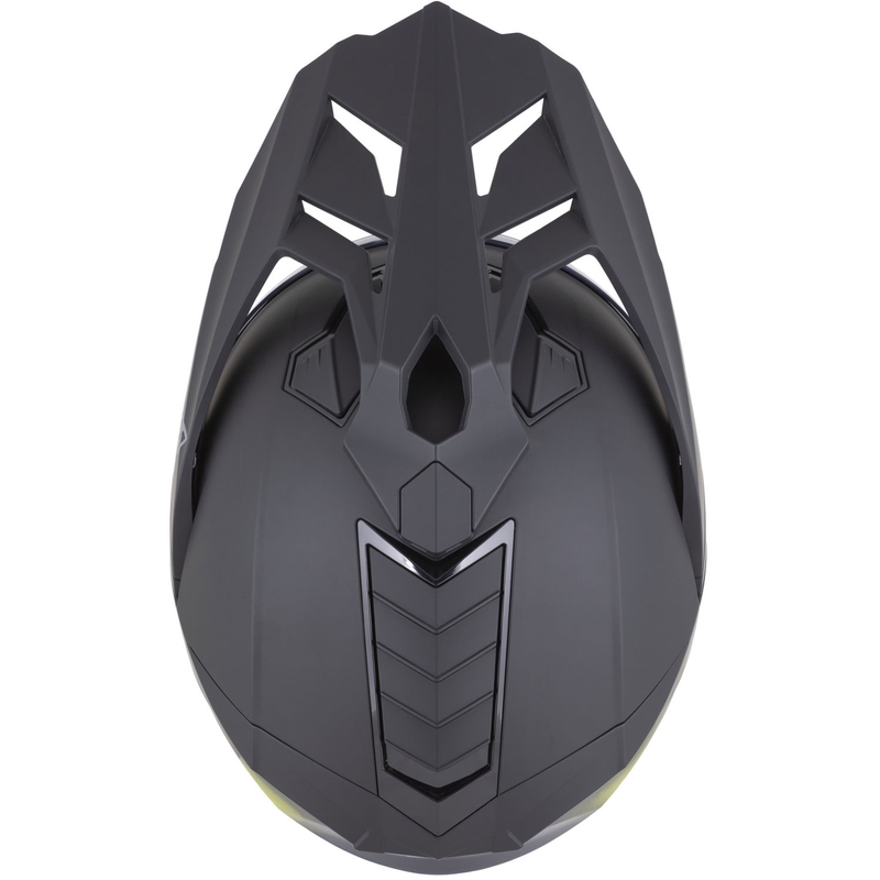 Casco moto enduro ZED XD1 nero opaco-giallo fluo