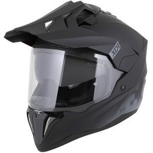Casco da moto enduro ZED XD1 nero opaco-grigio scuro