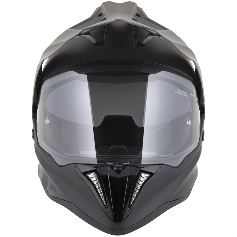 Casco da moto enduro ZED XD1 nero opaco-grigio scuro