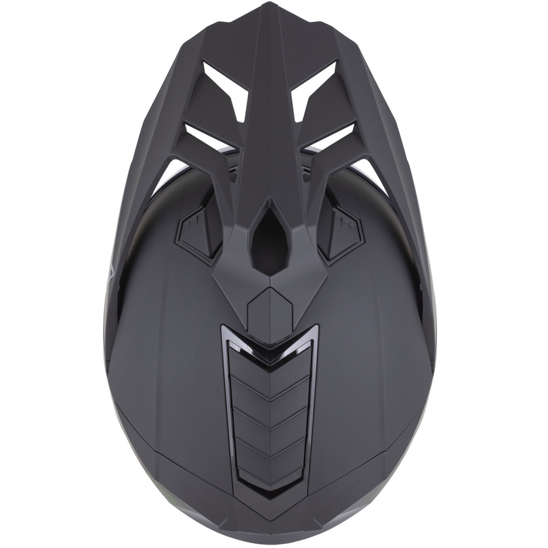 Casco da moto enduro ZED XD1 nero opaco-grigio scuro