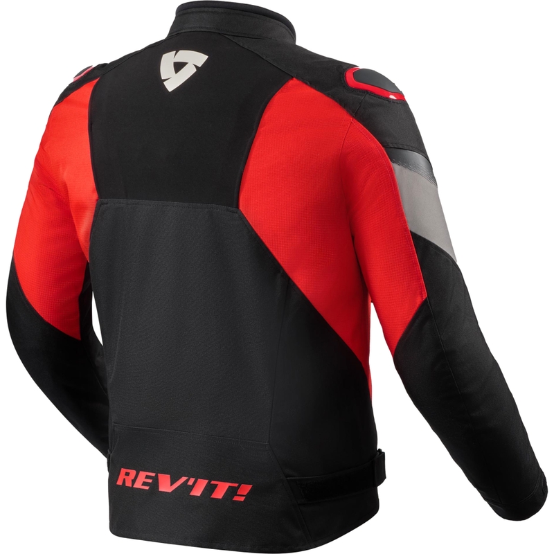 Giacca da moto Revit Control H2O nera-rossa