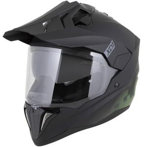 Casco da moto enduro ZED XD1 nero opaco-verde scuro
