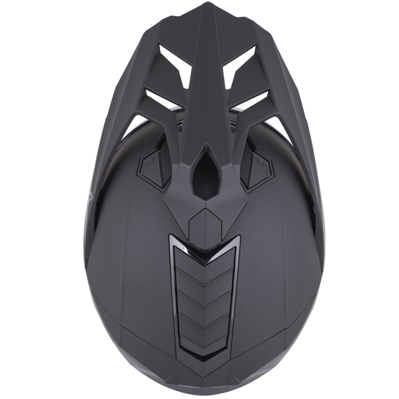 Casco da moto enduro ZED XD1 nero opaco-verde scuro