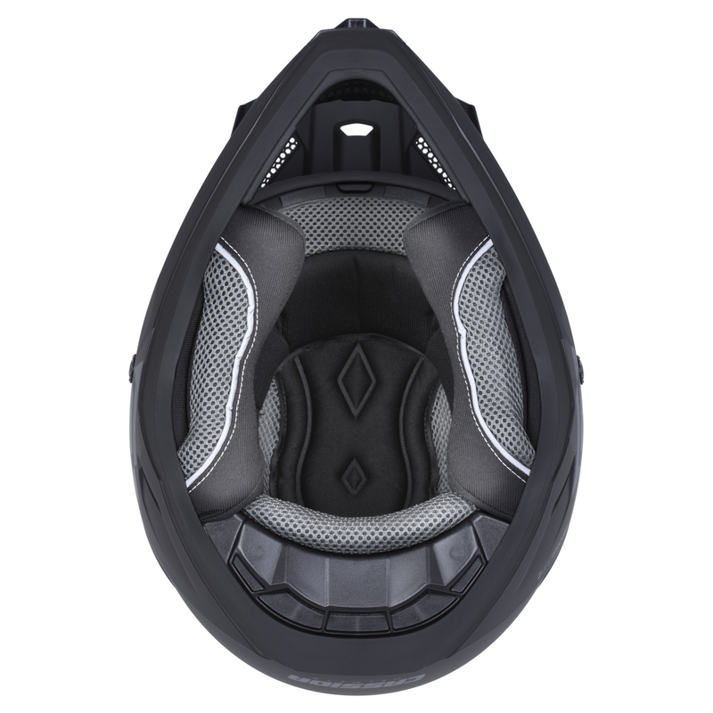 Casco da motocross Cassida Cross Cup 2 Crew nero opaco-verde fluo