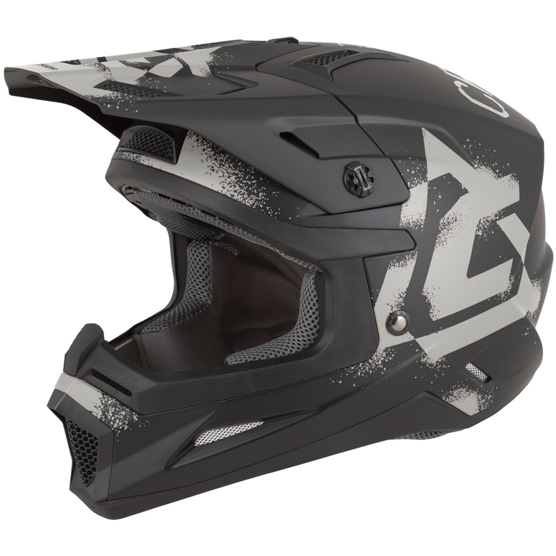 Casco da motocross Cassida Cross Cup 2 Crew nero opaco-sabbia