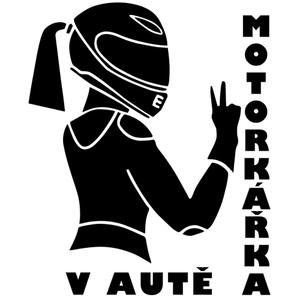 Adesivo Motociclista in macchina