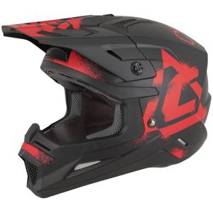 Casco da motocross Cassida Cross Cup 2 Crew nero opaco-rosso