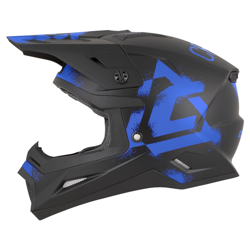 Casco da motocross Cassida Cross Cup 2 Crew nero opaco-blu