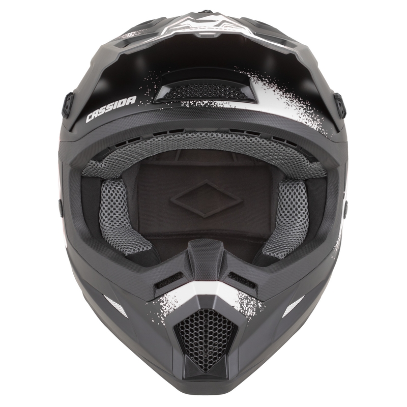 Casco da motocross Cassida Cross Cup 2 Crew nero opaco-bianco