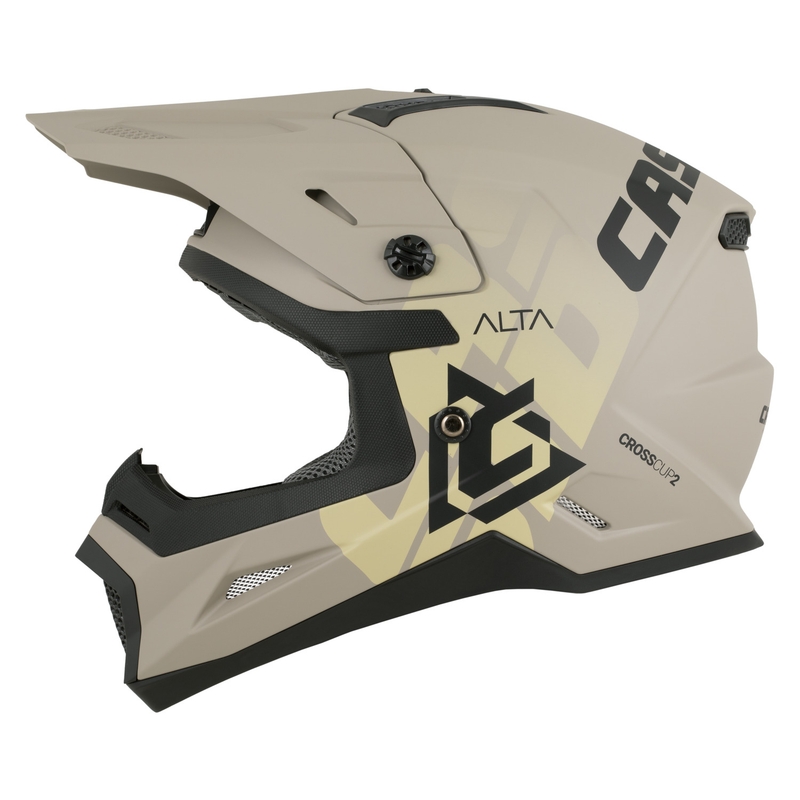 Casco da motocross per bambini Cassida Cross Cup 2 Alta Junior grigio sabbia opaco