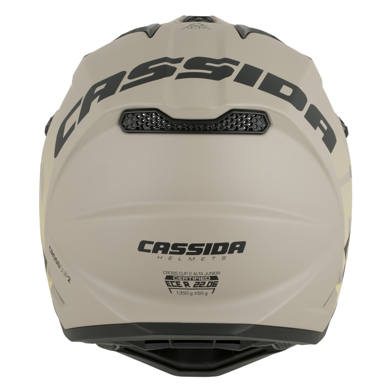 Casco da motocross per bambini Cassida Cross Cup 2 Alta Junior grigio sabbia opaco