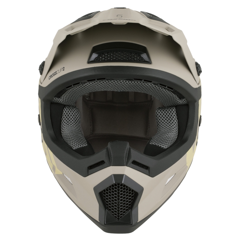 Casco da motocross per bambini Cassida Cross Cup 2 Alta Junior grigio sabbia opaco