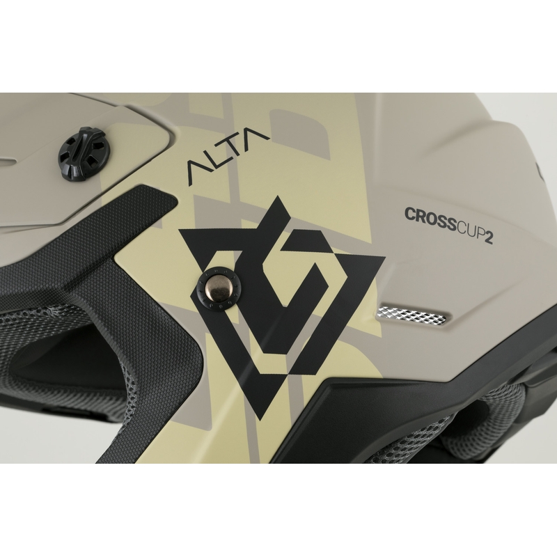 Casco da motocross per bambini Cassida Cross Cup 2 Alta Junior grigio sabbia opaco