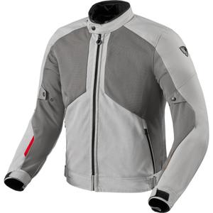 Giacca da moto Revit Torque 3 H2O grigio chiaro-rosso
