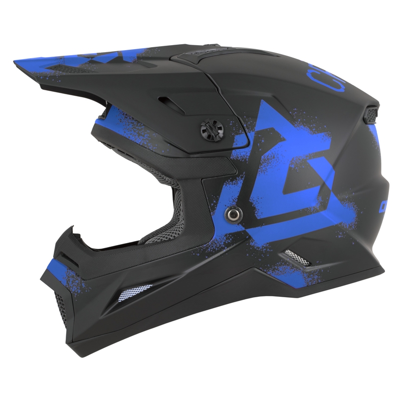 Casco da motocross per bambini Cassida Cross Cup 2 Crew Junior nero opaco-blu