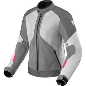 Giacca da moto da donna Revit Torque 3 H2O grigio-rosa