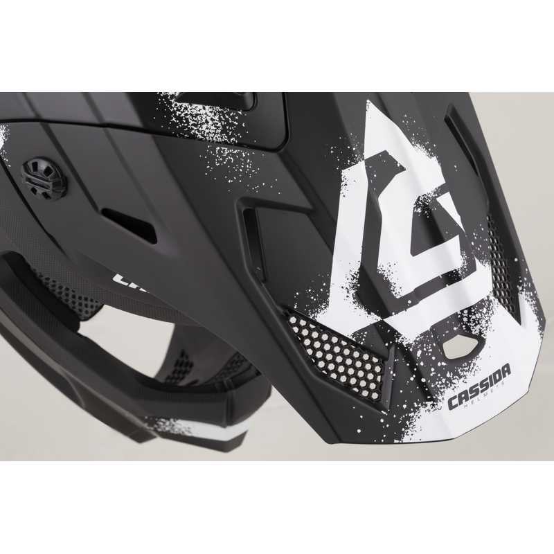 Casco da motocross per bambini Cassida Cross Cup 2 Crew Junior nero opaco-bianco