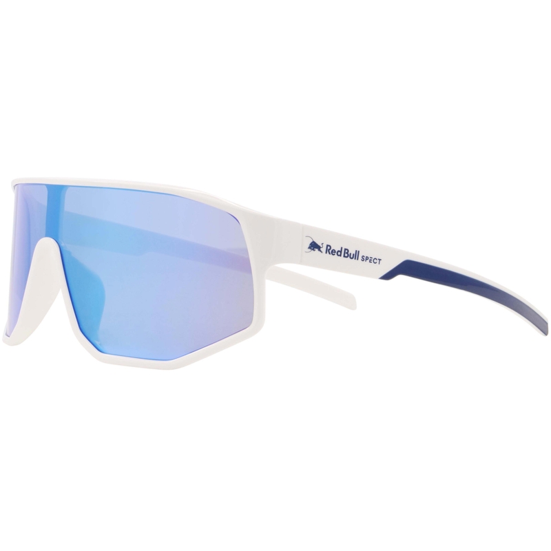 Occhiali da sole Red Bull Spect Dash bianchi con lenti blu
