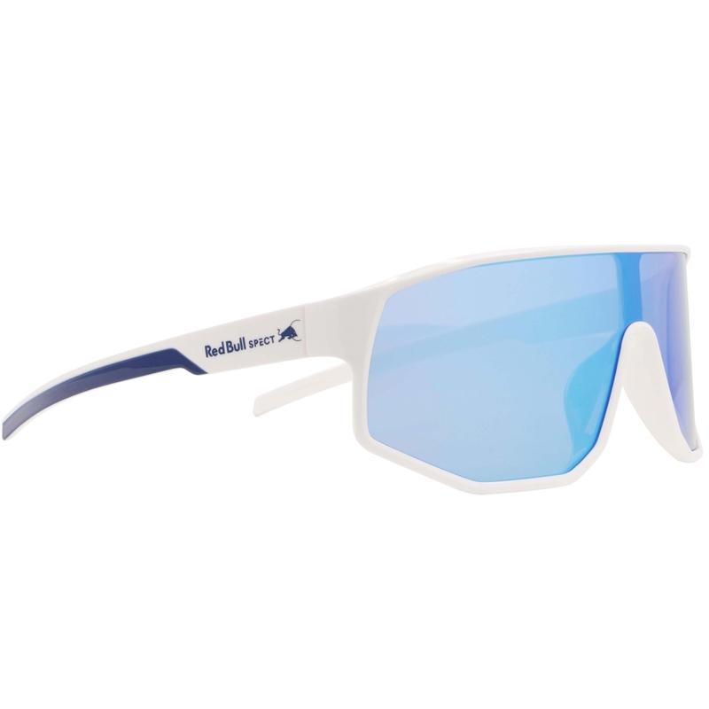 Occhiali da sole Red Bull Spect Dash bianchi con lenti blu
