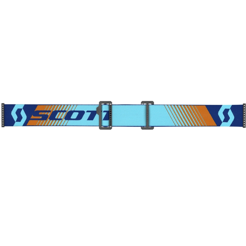 Occhiali da motocross SCOTT Fury WFS blu-arancio con plexiglass trasparente