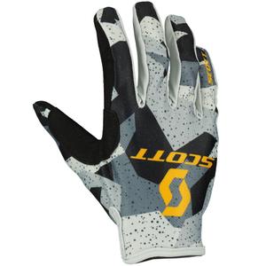 Guanti da motocross SCOTT 350 FURY EVO camo grigio-giallo