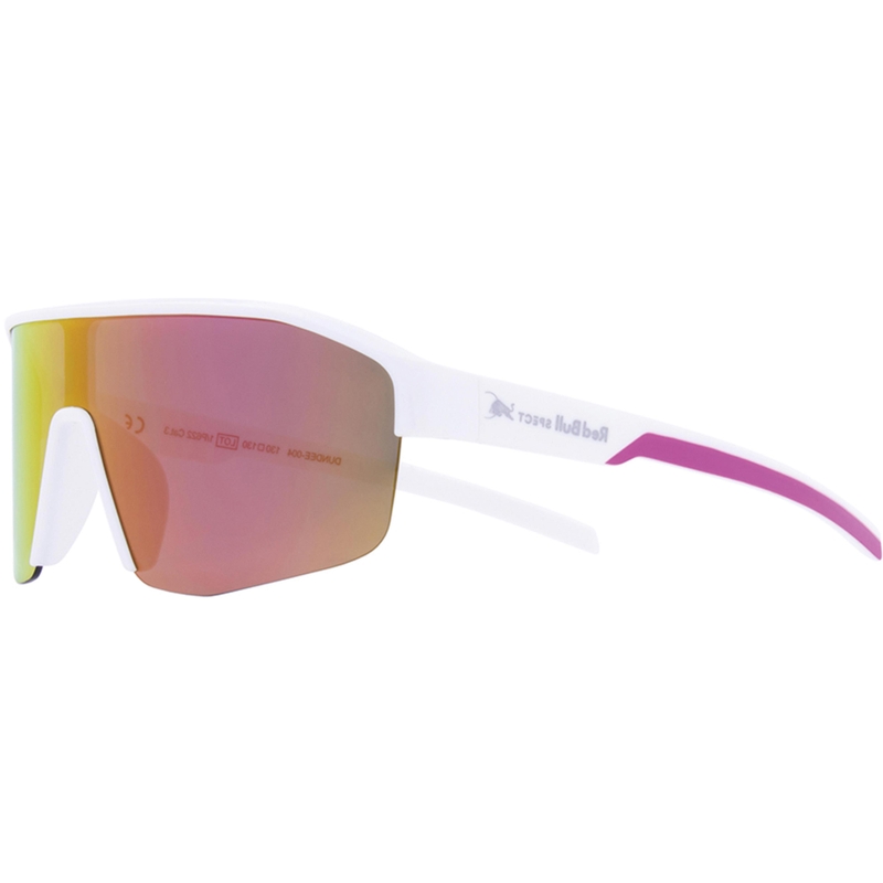 Occhiali da sole Red Bull Spect Dundee bianchi con lenti rosso-gialle