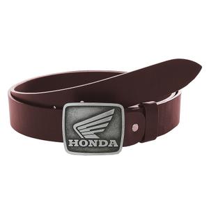 Cintura moto in pelle con fibbia Honda marrone