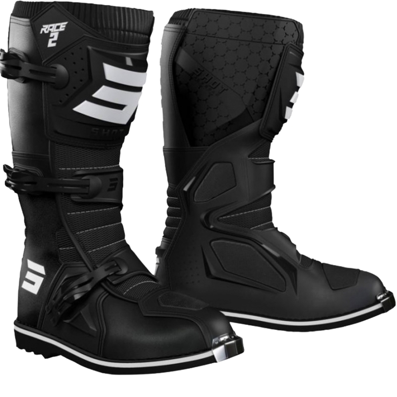 Stivali da motocross Shot Race 2 per bambini, neri