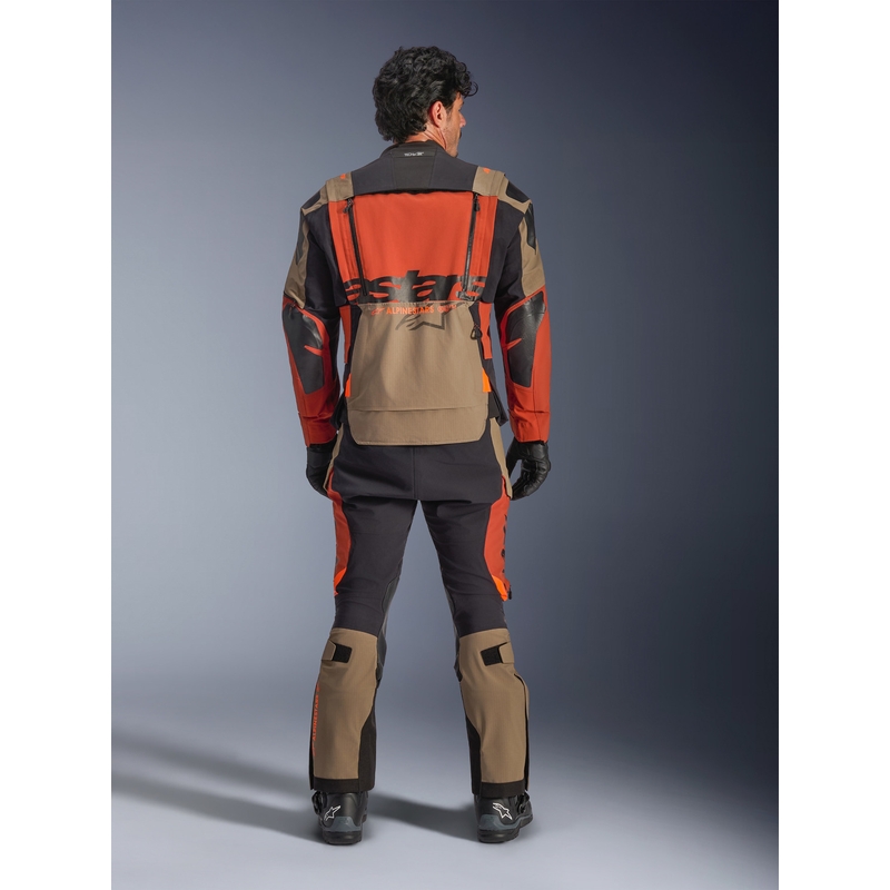 Giacca da moto Alpinestars Halo PRO Drystar XF marrone chiaro-arancione scuro-nero