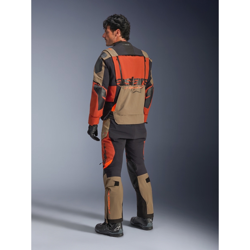 Giacca da moto Alpinestars Halo PRO Drystar XF marrone chiaro-arancione scuro-nero