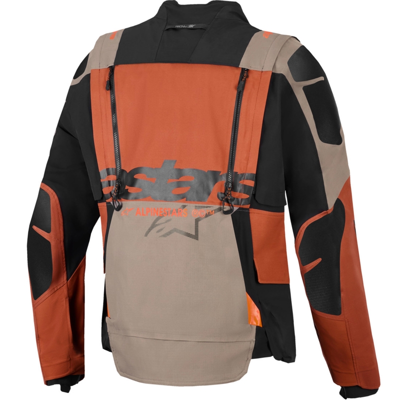 Giacca da moto Alpinestars Halo PRO Drystar XF marrone chiaro-arancione scuro-nero