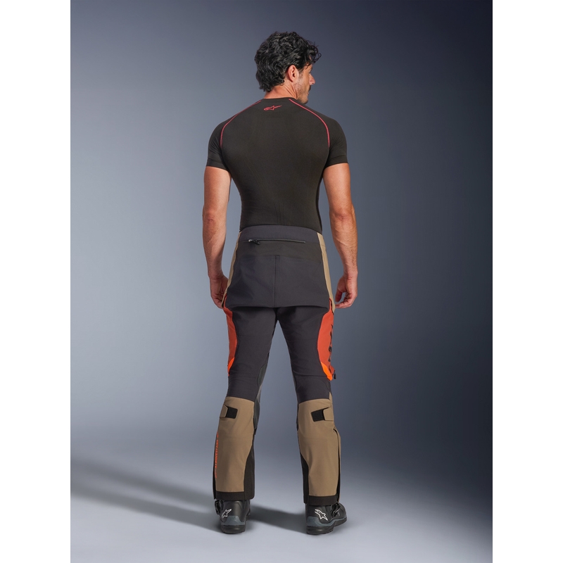 Pantaloni da moto Alpinestars Halo PRO Drystar XF marrone chiaro-arancione scuro-nero