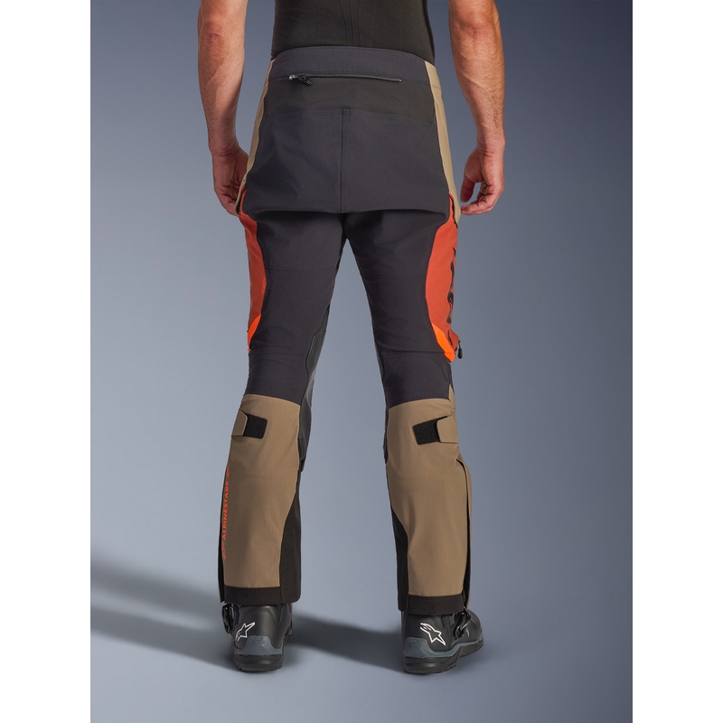 Pantaloni da moto Alpinestars Halo PRO Drystar XF marrone chiaro-arancione scuro-nero