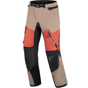 Pantaloni da moto Alpinestars Halo PRO Drystar XF marrone chiaro-arancione scuro-nero