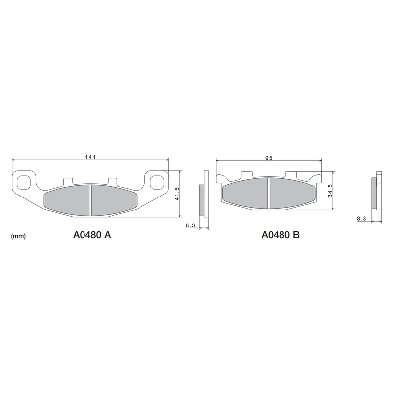 Pastiglie freno NISSIN mescola semimetallica M501-400 2 pz.