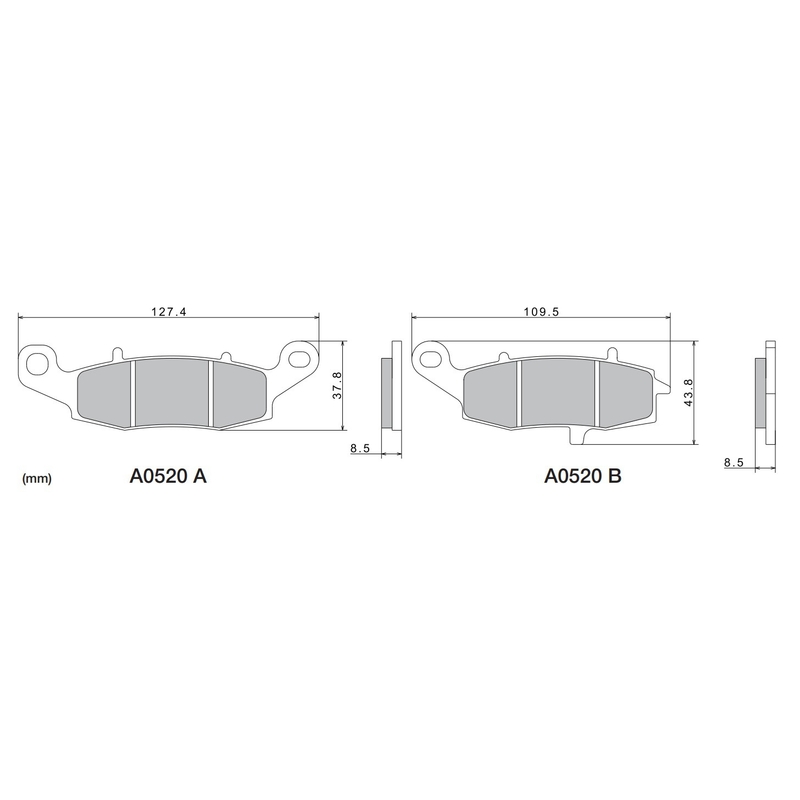 Pastiglie freno NISSIN mescola semimetallica M501-401 2 pz.