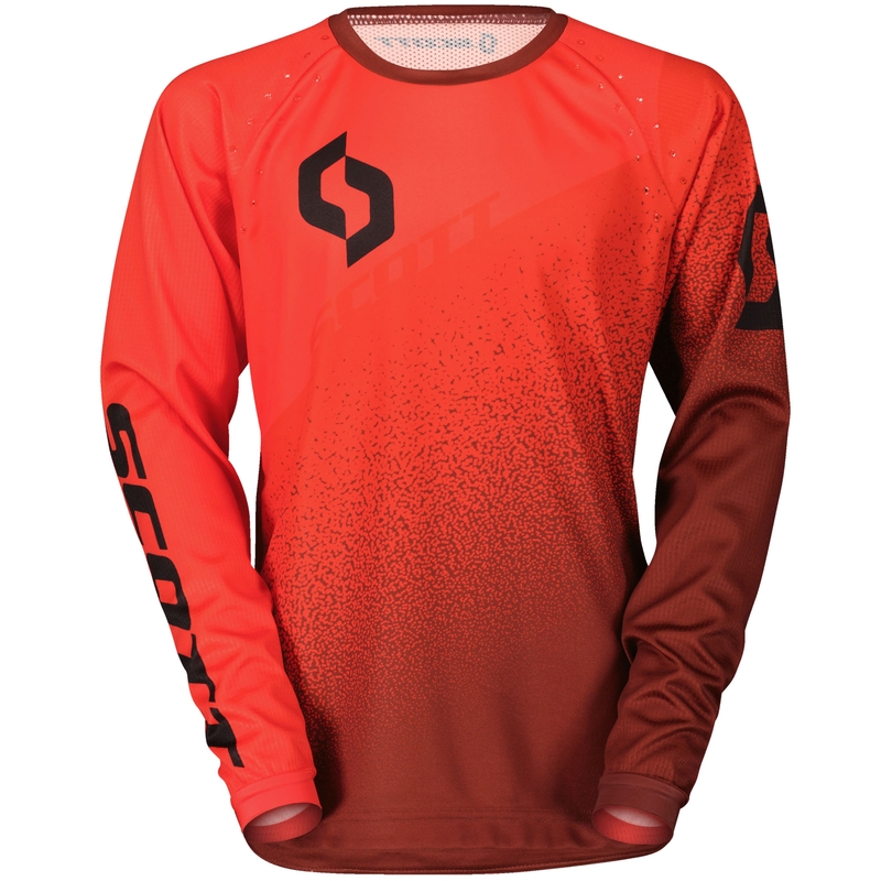 Maglia da motocross SCOTT 350 DIRT EVO rosso-nera