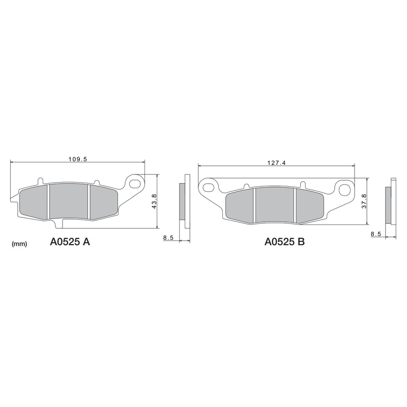 Pastiglie freno NISSIN mescola semimetallica M501-402 2 pz.