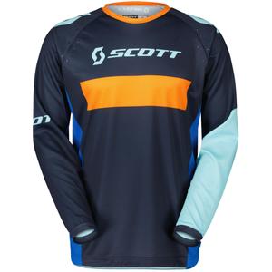 Maglia da motocross SCOTT 350 RACE EVO blu-arancione