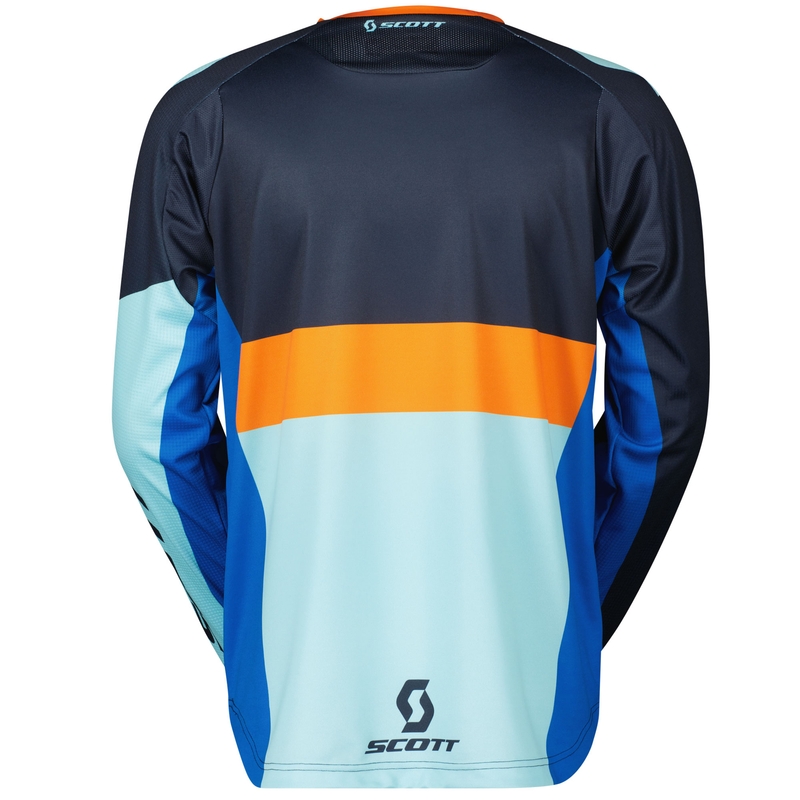 Maglia da motocross SCOTT 350 RACE EVO blu-arancione