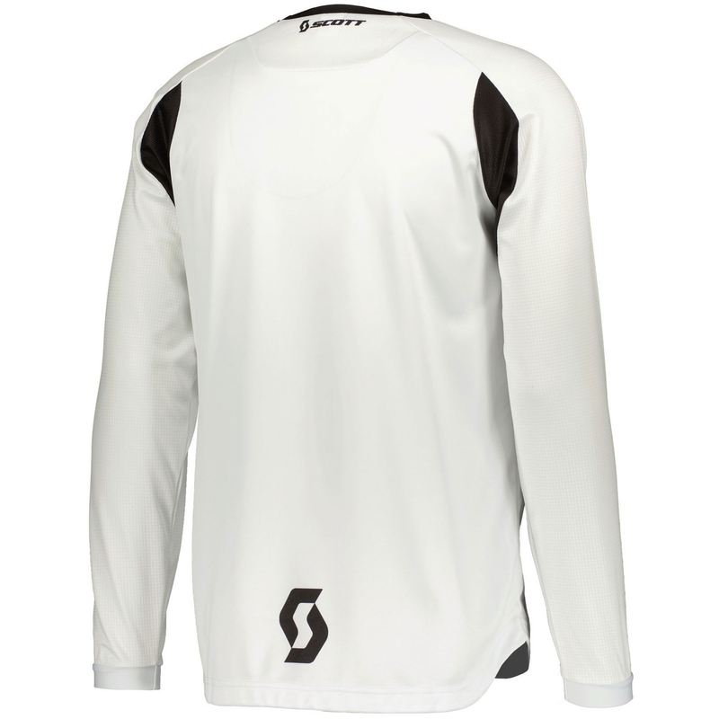 Maglia da motocross SCOTT 350 SWAP EVO nera-bianca