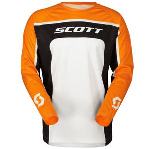 Maglia da motocross SCOTT 350 TRACK EVO nera-rossa